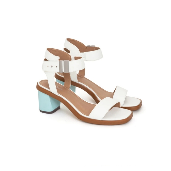 Beautiful Cora Vegan Block Heel Square Toe Sandals - Picture 4 of 12